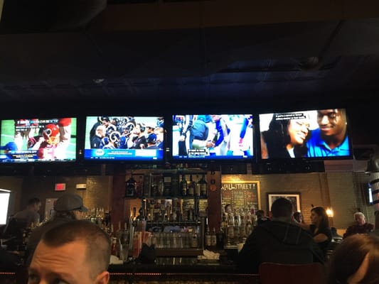 Definitely a place to watch the Game. Four T.V.'s, four different games. Great set-up here.