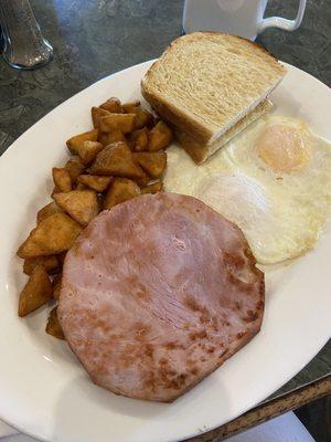 Two egg breakfast in the clubhouse