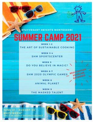 SHM Summer Camp 2021 $105.00 - $525.00