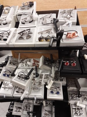 Cufflinks galore - Bernie Sanford's idea of heaven.