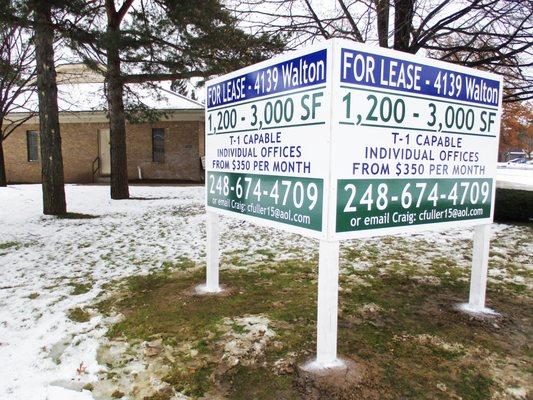 A Post and Panel Real Estate Sign