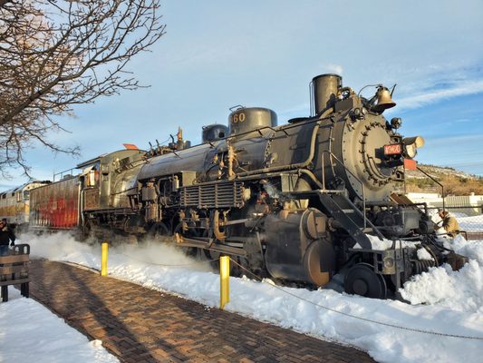 They bust out the steam engine the first Saturday of every month