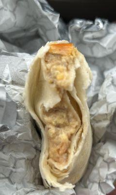 Bacon egg and cheese burrito