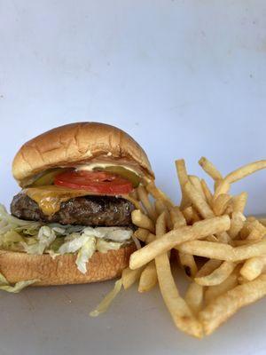 Nada's loaded cheeseburger