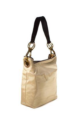 Nylon Bucket Bag in Gold