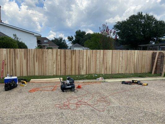 A brand new privacy fence installed a while back!