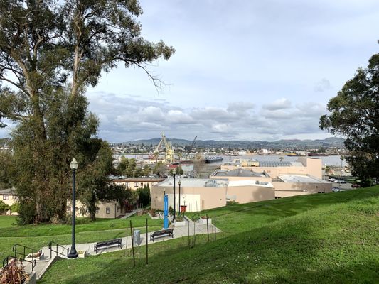 View of lower campus from Wilderman Hall