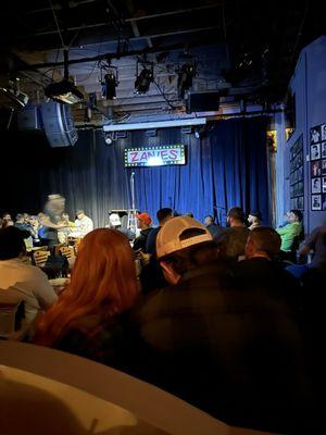 View of stage from back of first floor