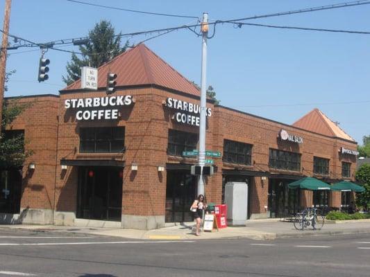 A sedate brick Starbucks in more sedate Reedwood.  This is at Holgate.