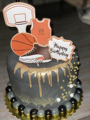 Basketball themed birthday cake!