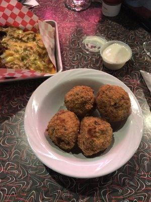 Boudin balls. They were better than I expected them to be.