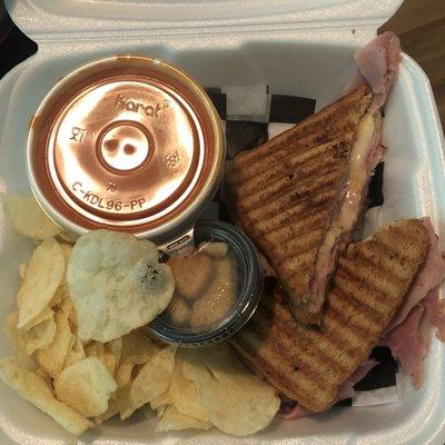 Wednesday Special: Ham & Cheese panini with chips and soup