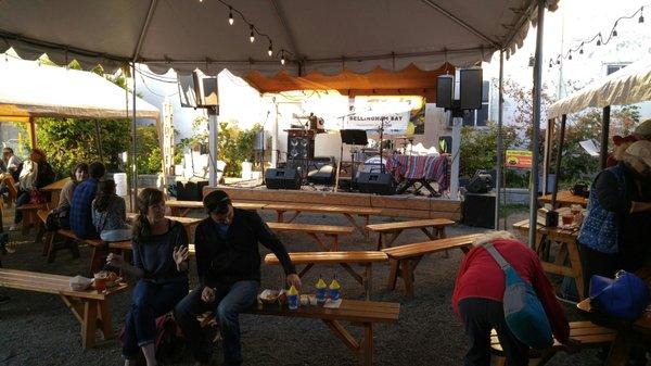 The Fisherpoets stage at Boundary Bay.