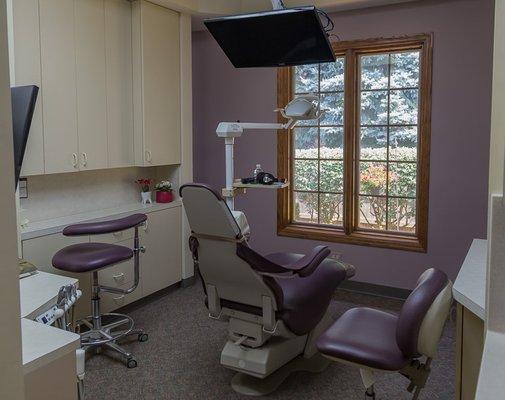 Our exam room - we try to make it as relaxing as possible for you!