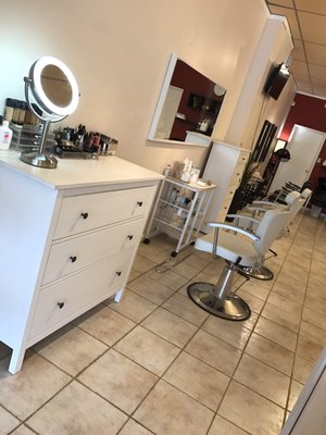 Makeup and facial waxing station!