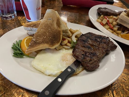 Steak & eggs $17.50