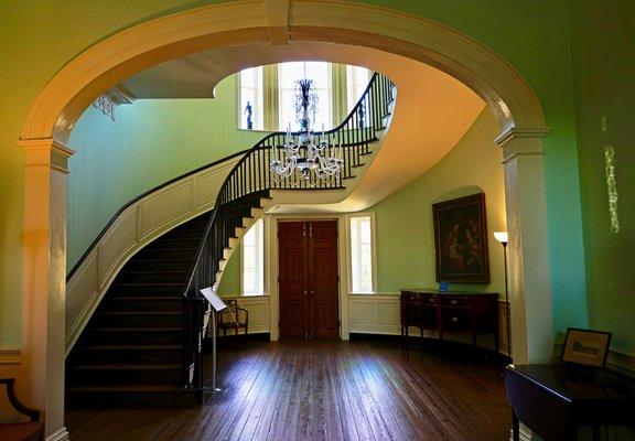 The famed semi-circular staircase and main hall.