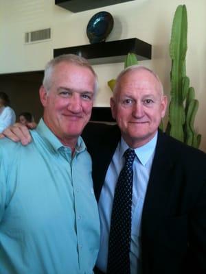 Retired Army Major Jeff Prather with ex-Delta Force Commander and fellow chaplain retired General Jerry Boykin.