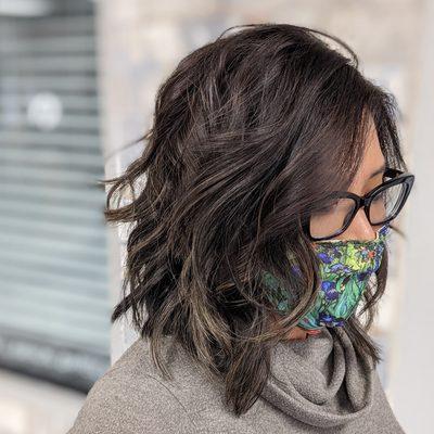 Textured Lob haircut