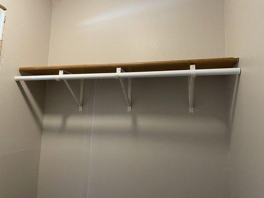 Closet shelf install.