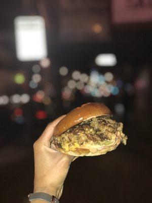 Double smash burger