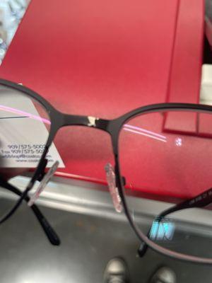 Broken, scratched glasses