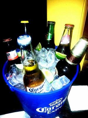 Beer buckets, imported or domestic