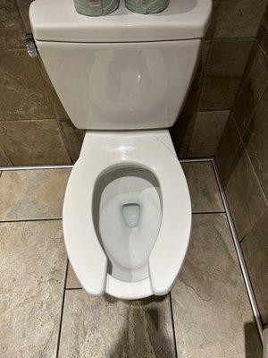 The cleanest toilet seat I have seen in a long time: respect  Caribouans!!!!