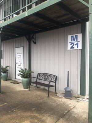 This is the front entrance; hangar M21. (You get a generic address of hangar A1 when you register for the Part 107 test).