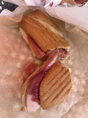 Build your own sandwich with ham, prosciutto, and fresh mozzarella