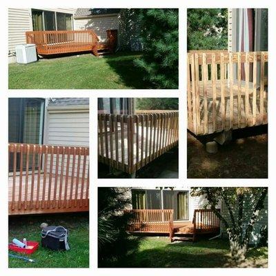 Deck cleaning and restaining