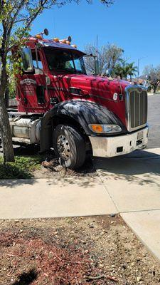 Truck on parkway