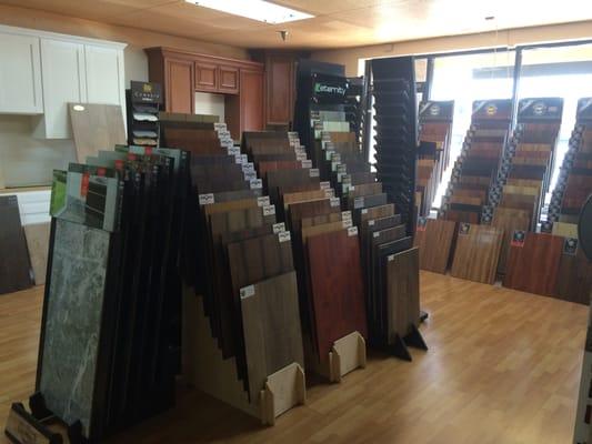 Great selection of wooden floors, counter tops and wall/floor tiles