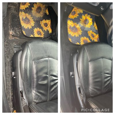 Before and after driver seat