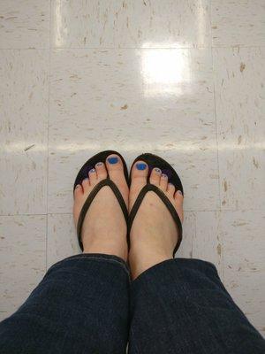 I'm happy with my pedicure!