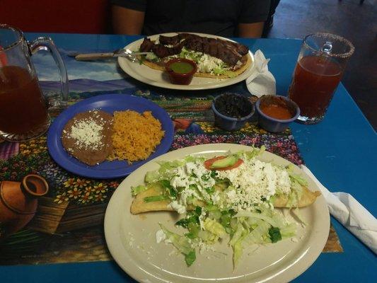 Food is delicious and the micheladas hit the spot