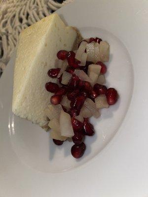 Pomegranate cheesecake