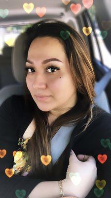 Client Selfie with combo Eyebrows