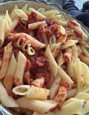 Gluten free pasta with marinara sauce