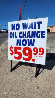 $59.99 Full Synthetic Oil Change *up to 5 quarts