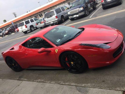 Ferrari 458 - Custom Painted with Gloss Black 20" Wheels