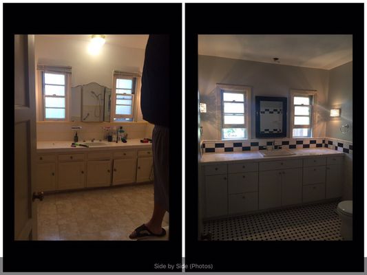 This is my before and after on my bathroom that NZ Construction did! We couldn't be happier!