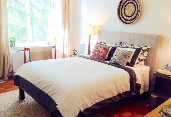 Bedroom of our furnished rental at 295 Greenwich Street in the heart of TriBeCa