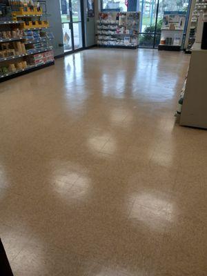 complete strip & wax of vct flooring