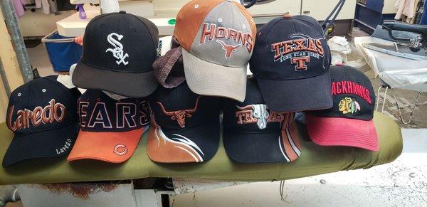 We cleans hats too! Restoring them!