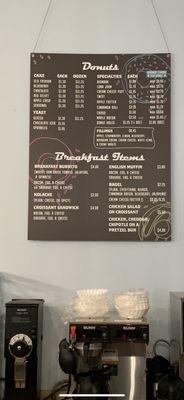 Donut menu