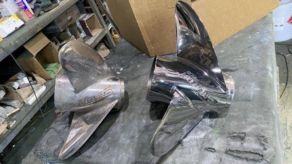 Stainless steel propeller - mirror finish