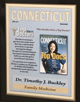 Ol' Doc Buckley is a top doctor in Connecticut. I say "'ol", but he's only in his early '40's...