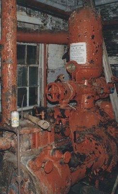 An old steam driven fire pump