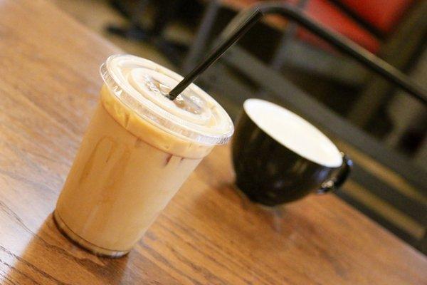 Iced Lavender Honey Latte & Chai Latte